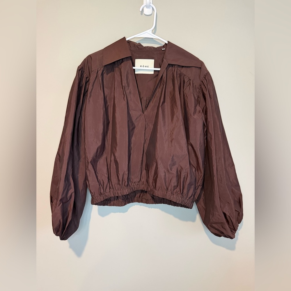 Rohe Brown Petale Long Sleeve Top Size 4 - Picture 2 of 13